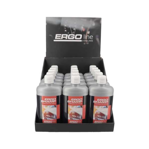 Lot de 15 shampoings carrosserie manuel ERGO SHAMP avec présentoir